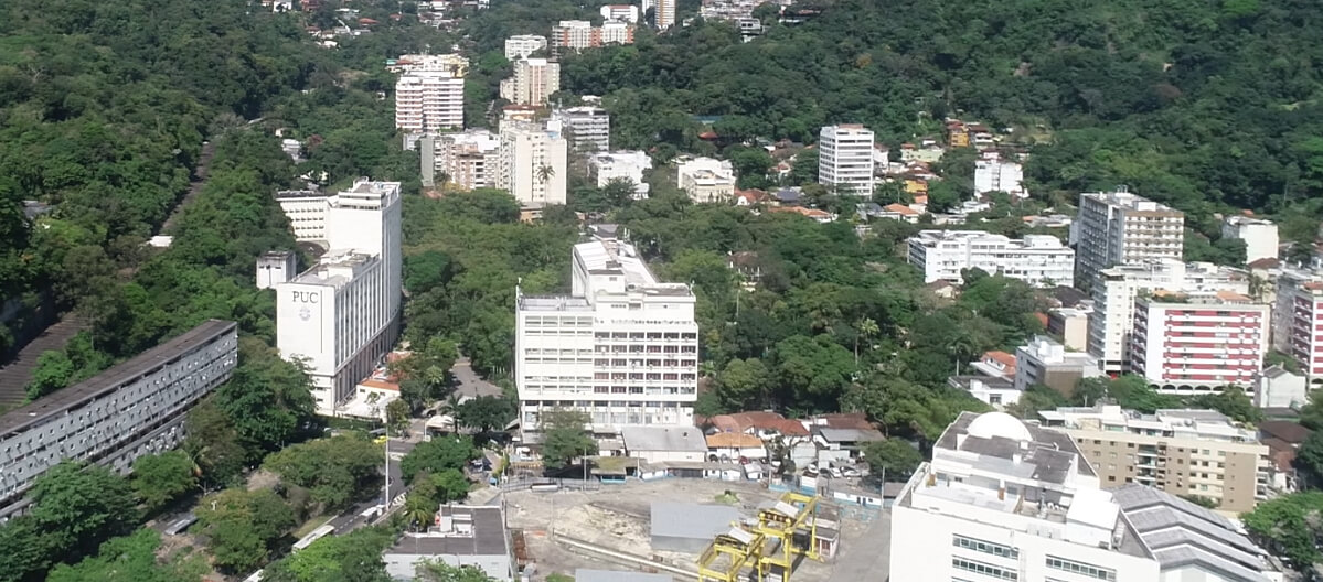 Imagem aérea da PUC-Rio